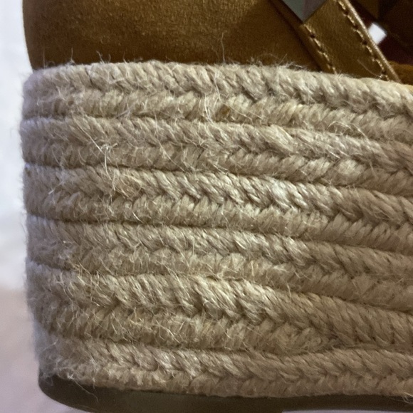 Marc Fisher Jazlyn Wo Size 8 Tan Espadrille Shoes with Double wrap ankle straps - Picture 6 of 15